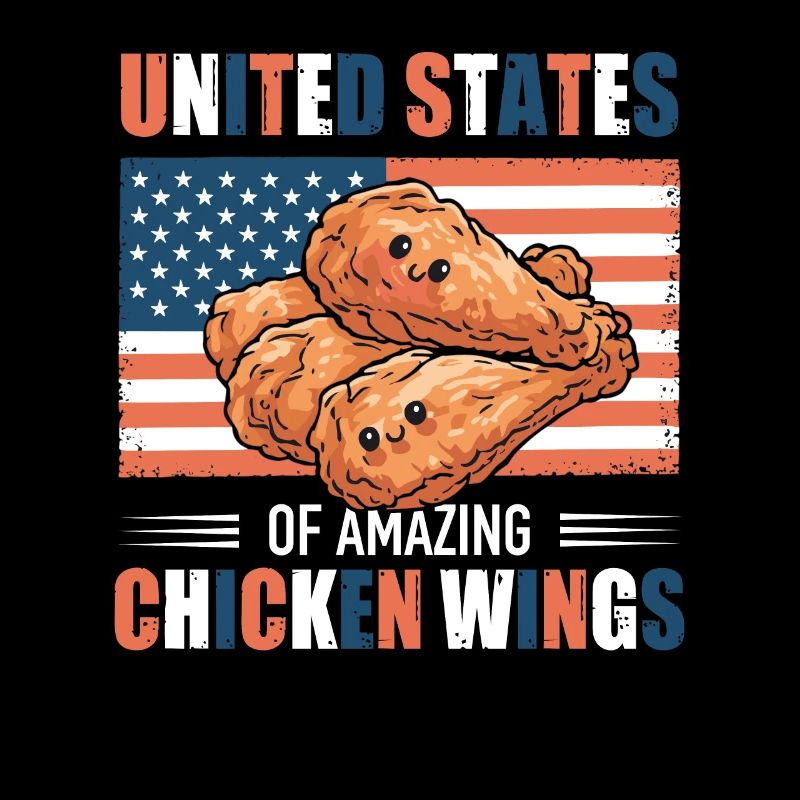 Aile de poulet Drapeau des États-Unis - États-Unis des ailes
