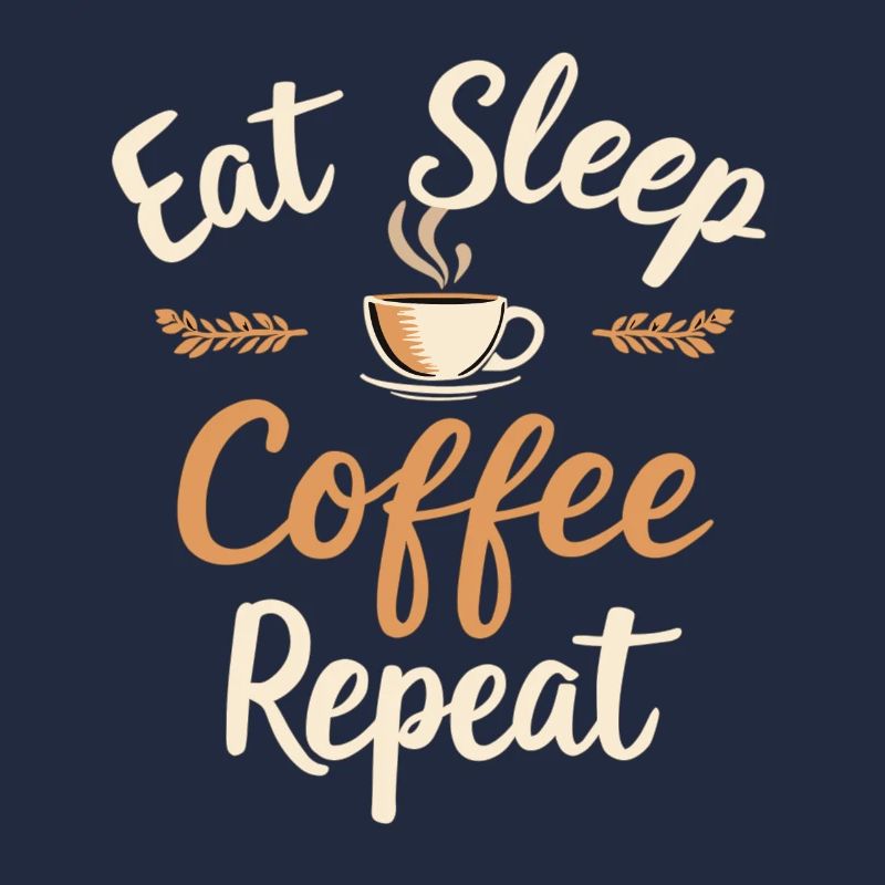 Manger du café de sommeil Répéter le café Café drôle