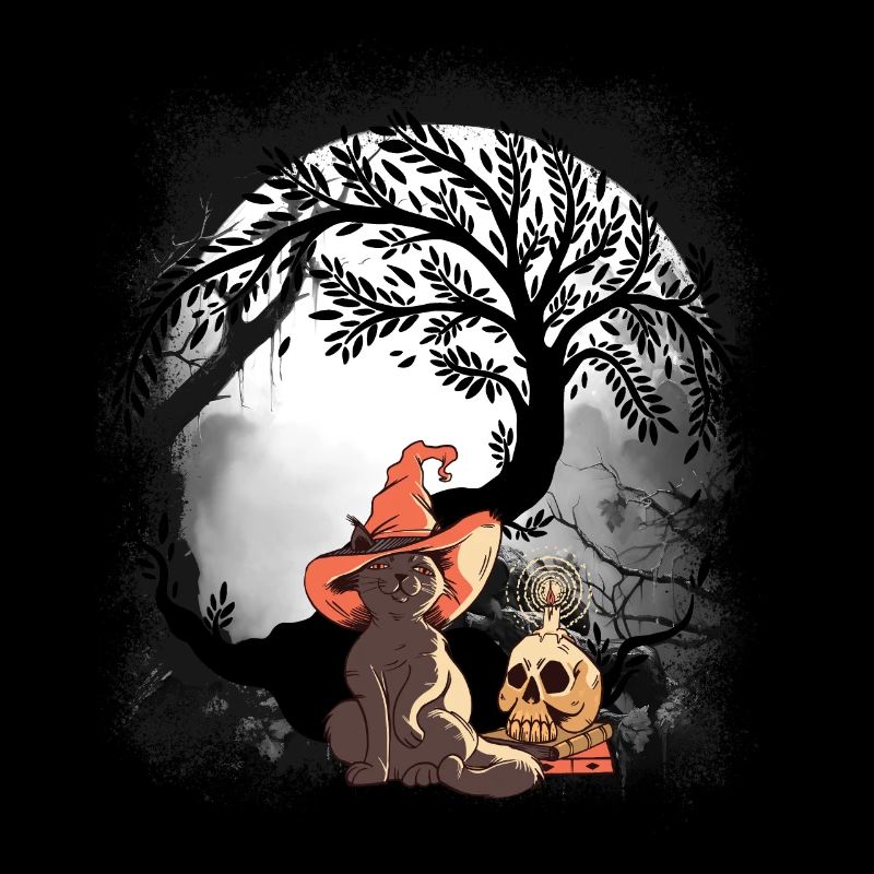 Katze Katzen mystisch Zauberer Halloween Kinder