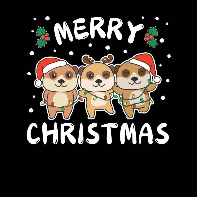 Joyeux Noël Mignon Suricate Noël
