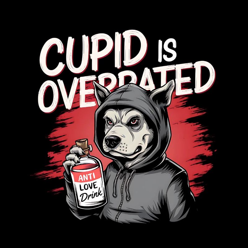 Célibataire Saint-Valentin Amour Cupidon Drôle Dicton