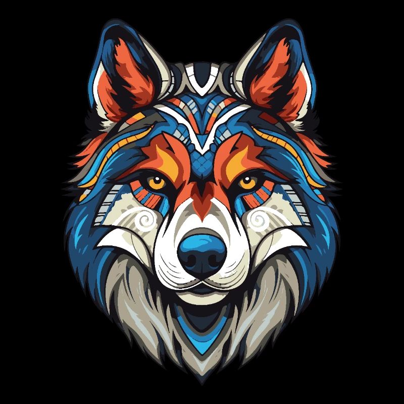 Portrait de chien husky