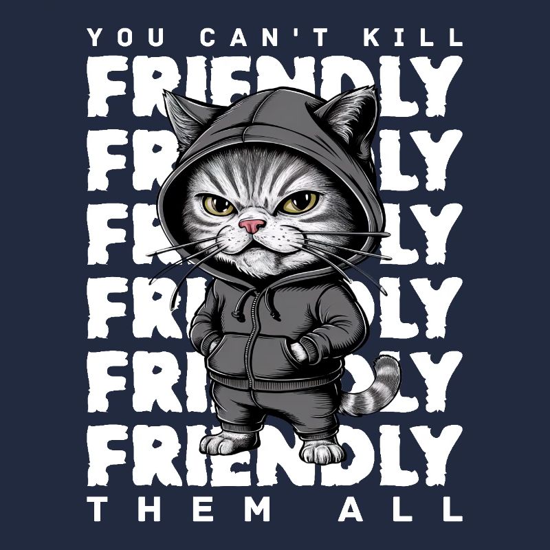 chat agacé drôle chat design dire