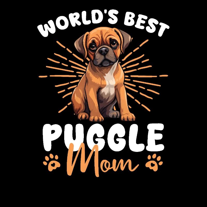 Puggle Groovy Puggle Mom