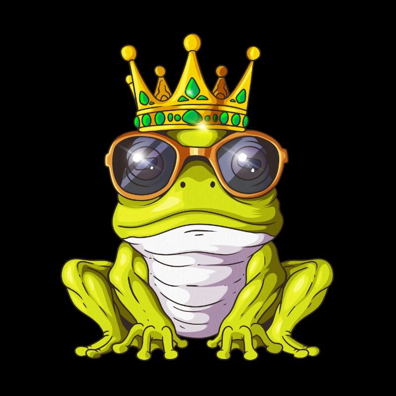 Cool Frog Prince Royalty Toads King Crown