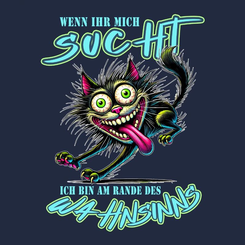 Crazy Katze am Rande des Wahnsinns Comic Stil