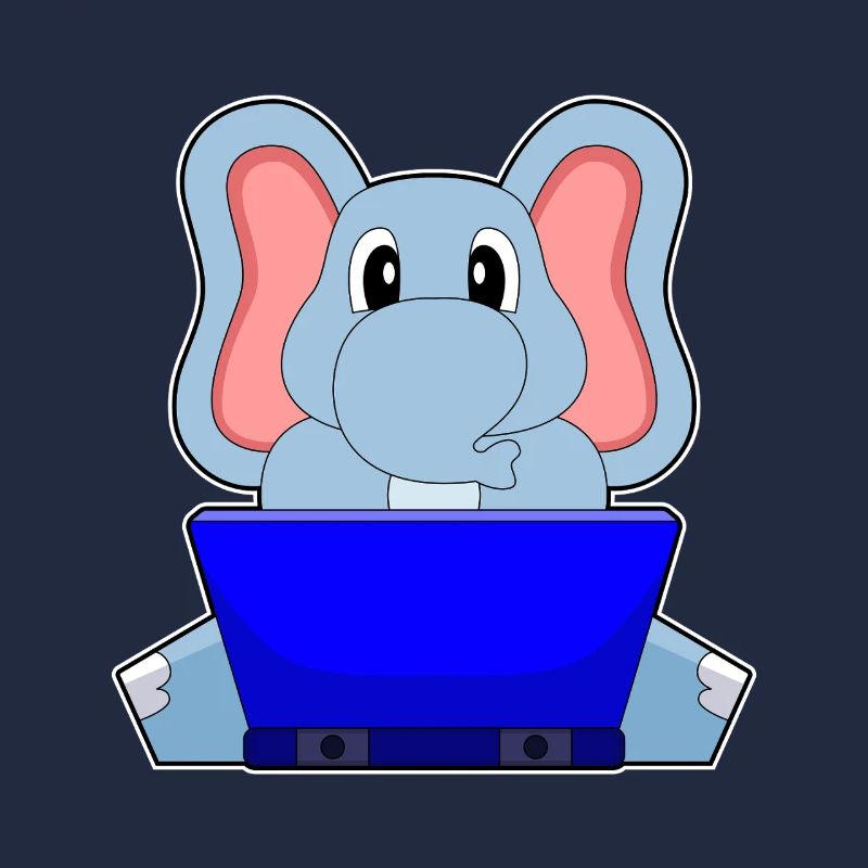 Ordinateur portable éléphant
