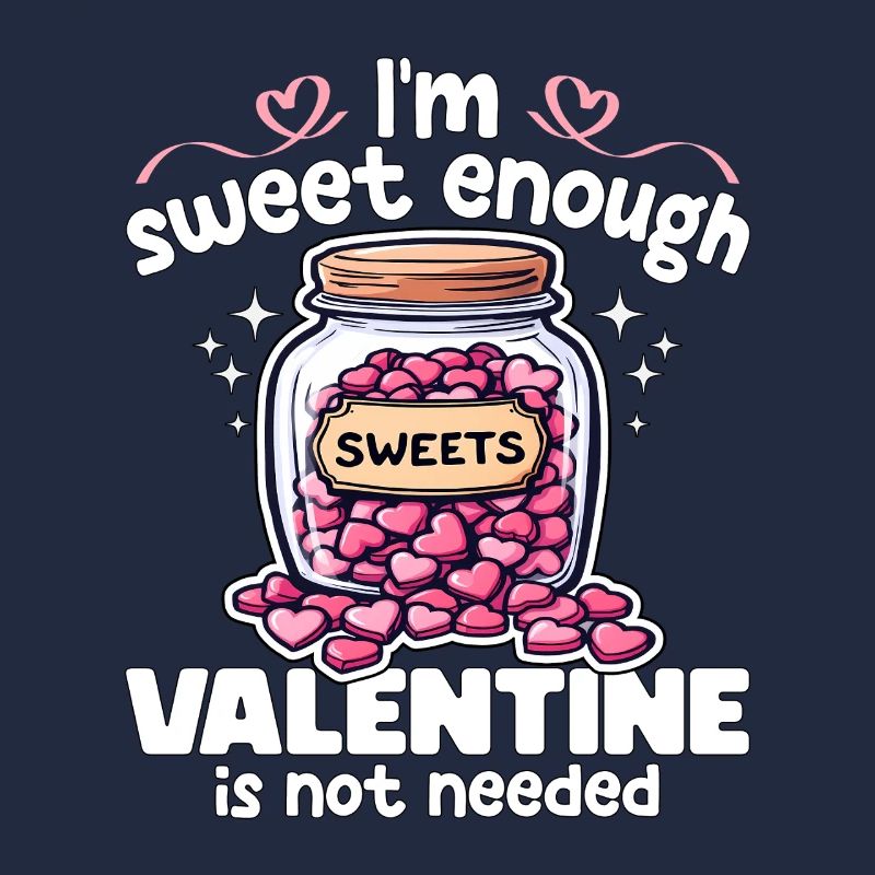 ICH BIN SÜSS GENUG, VALENTINSTAG WIRD NICHT GEBRAUCHT - GESCHENK