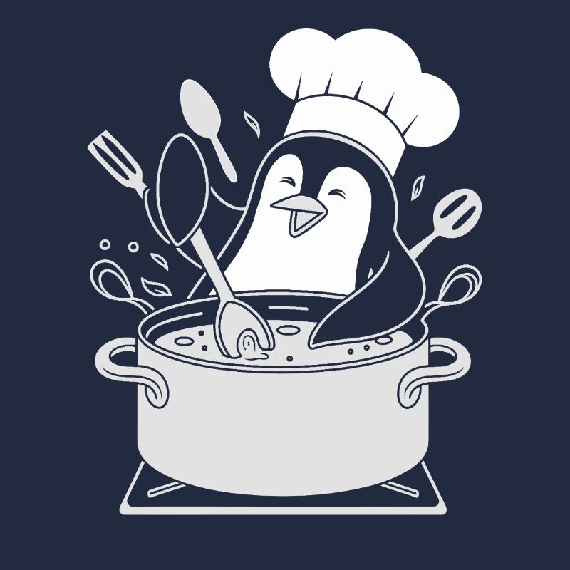 Cuisine Pingouin Chef Hat Fun