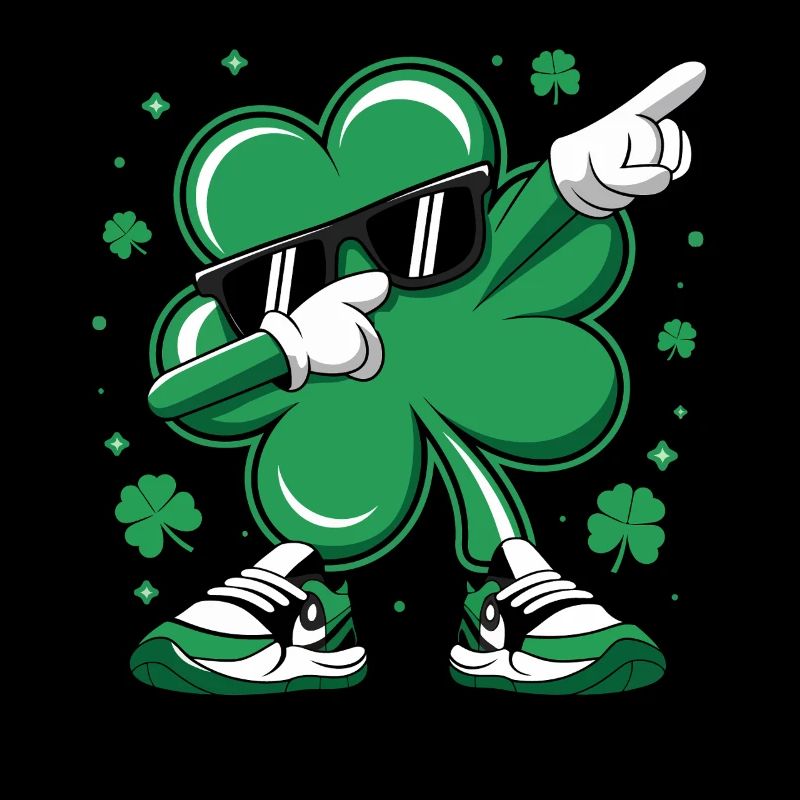 Dabbing Shamrock St Patrick's Day Dab Dance kids