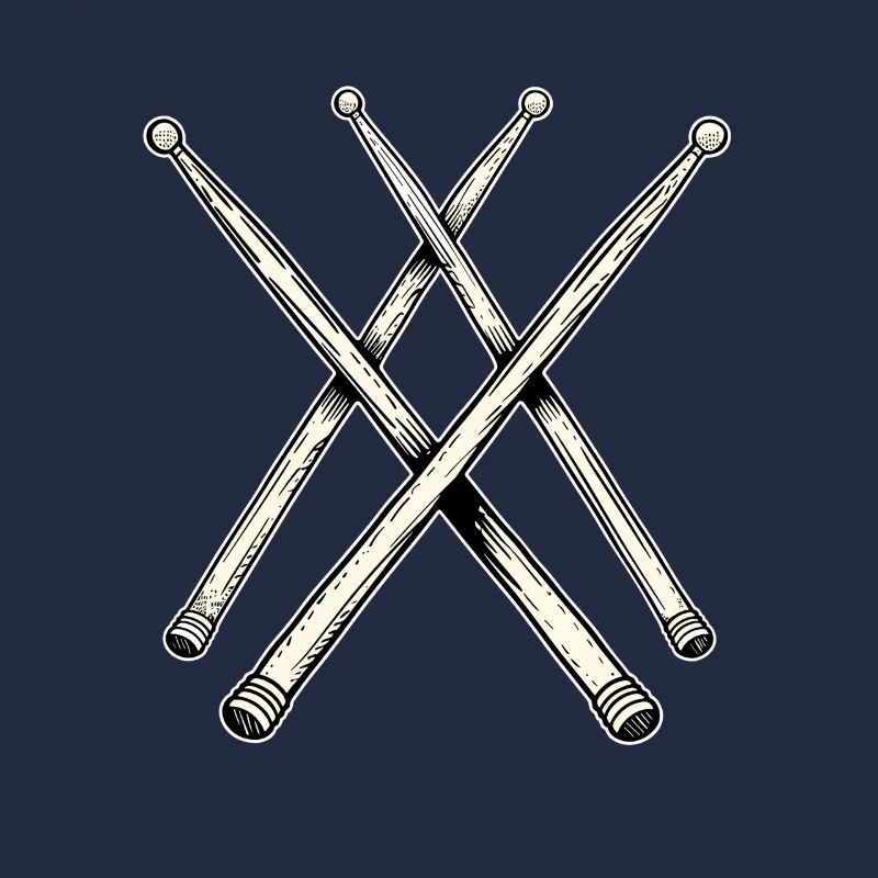 Drumsticks Line Art