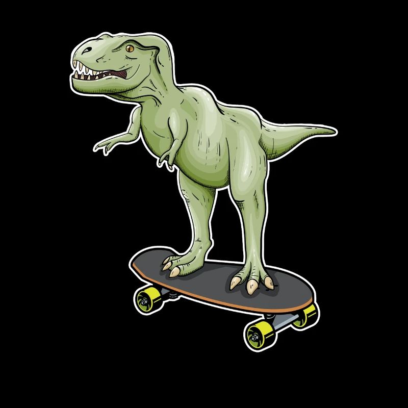 Dinosaur Skateboarding T-Rex Dino Dinosaur