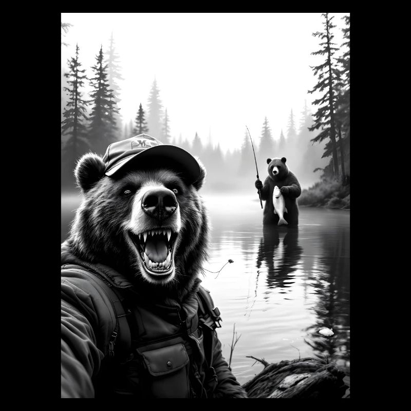 Fischerei Bär Selfie