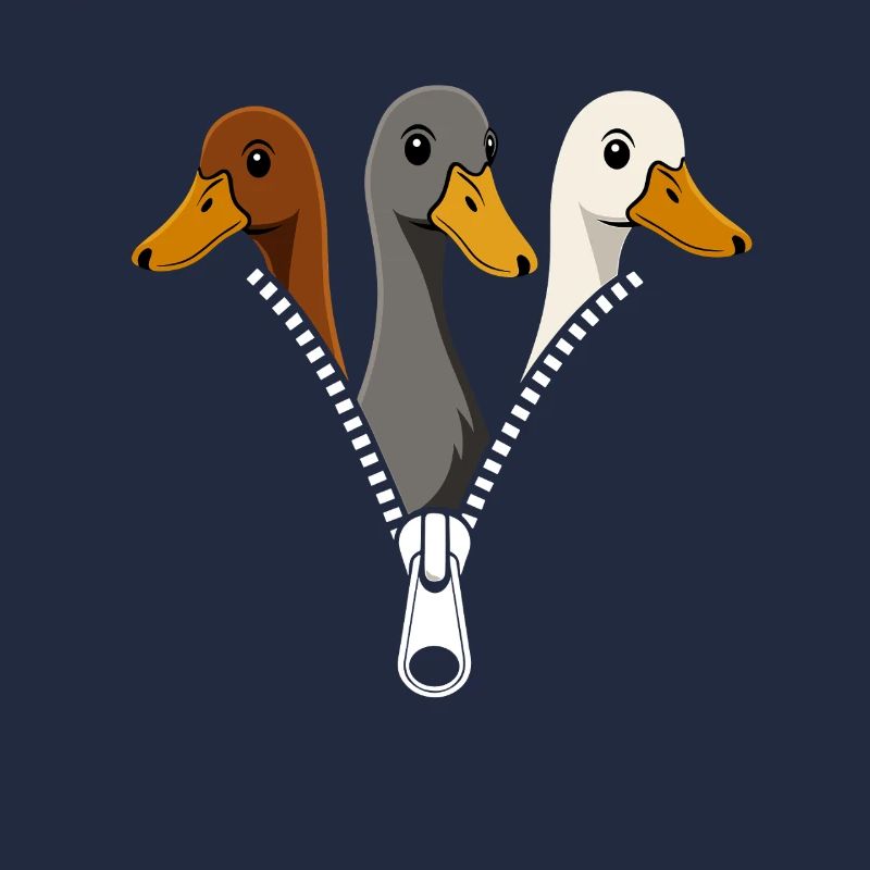 Trois canards fermeture éclair Duck Fans Canards canards