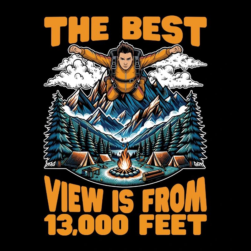 Skydiving The Best View Is From 13,000 Parachuting