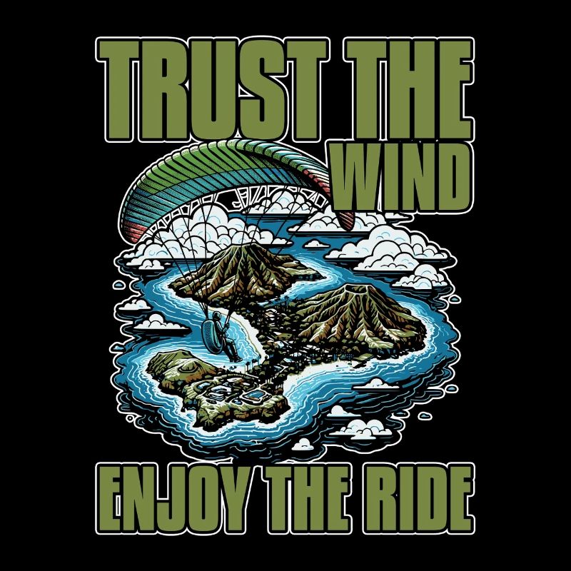 Paragliding Trust The Wind Enjoy The Ride Skydiver