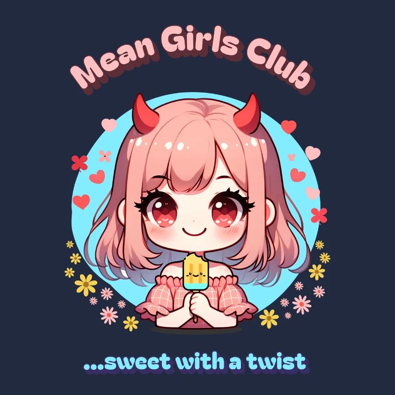 süßes Teufelchen gemeines Mädchen Kawaii Sommer