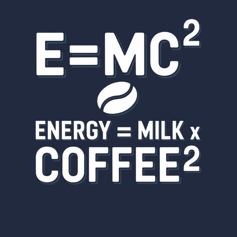 E=MC2 Physik Spruch Koffein Nerd Energie Kaffee