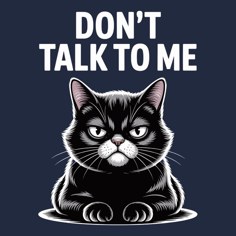 Don’t Talk To Me Cat Drôle de Déclaration Design