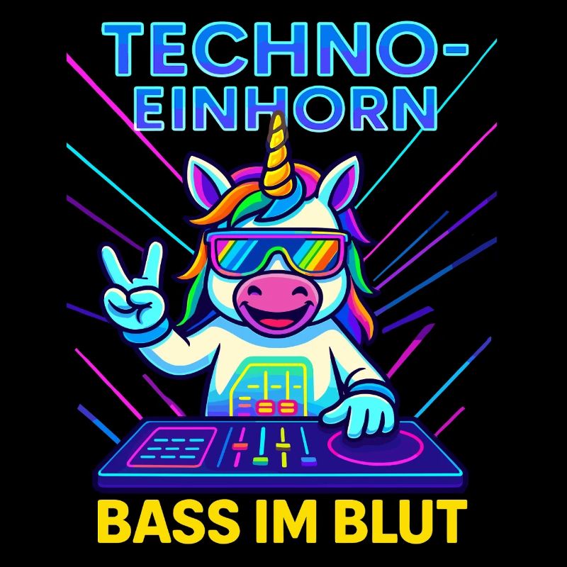 Techno Einhorn Bass im Blut