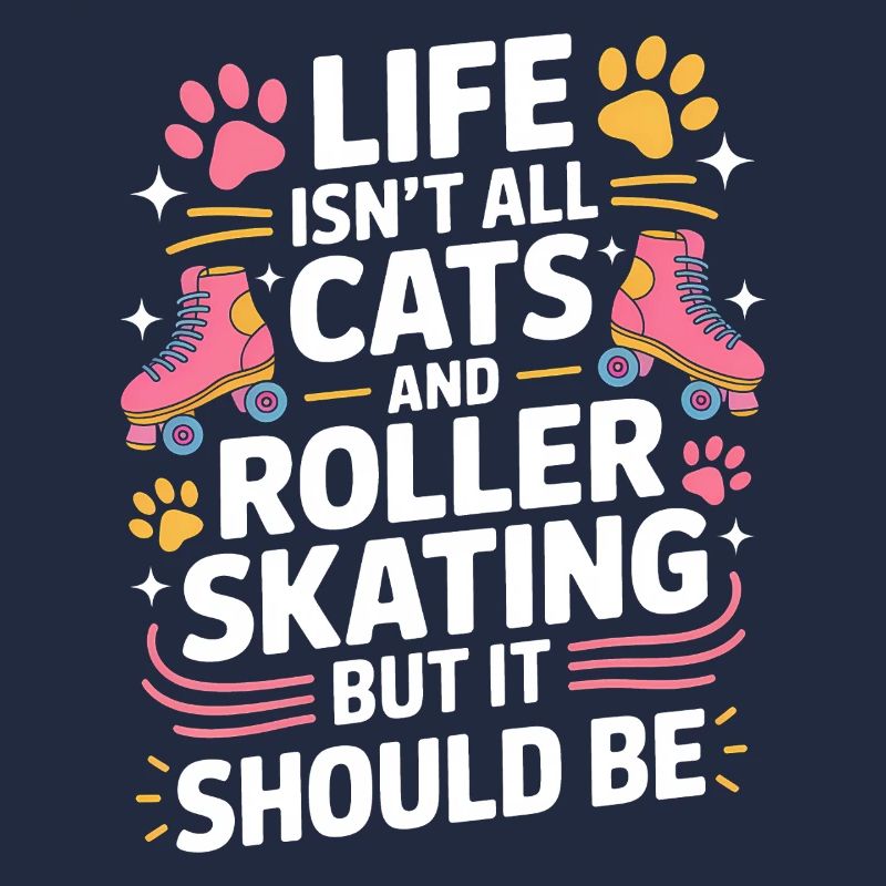 Roller Skating Spruch Katzen Witz Skating Geschenk