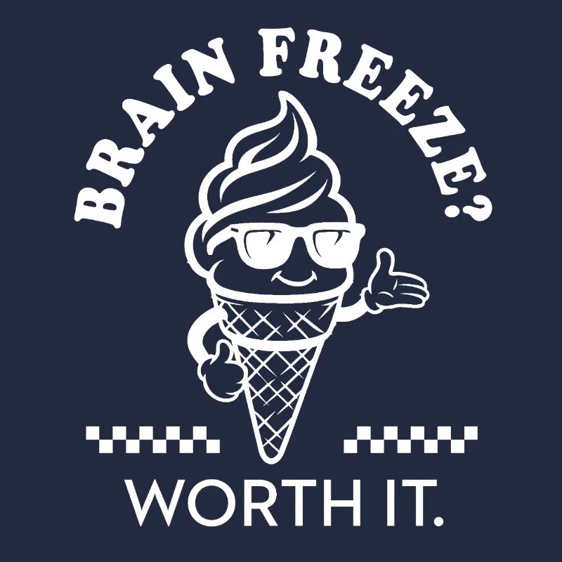 Brain Freeze Worth It – Retro Eiscreme Comic 