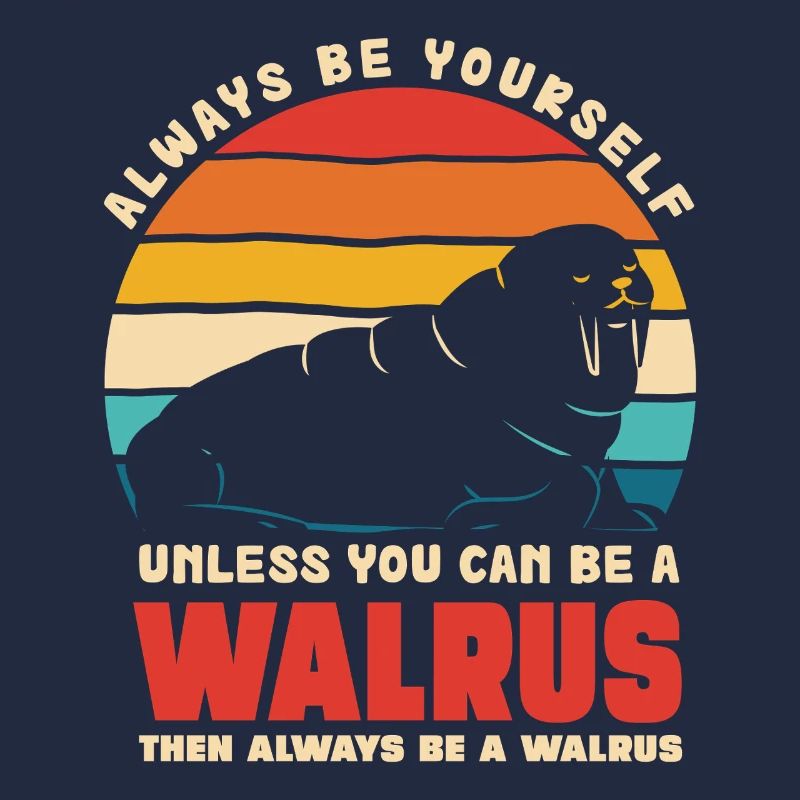 Walrus Selbstbewusstsein Retro