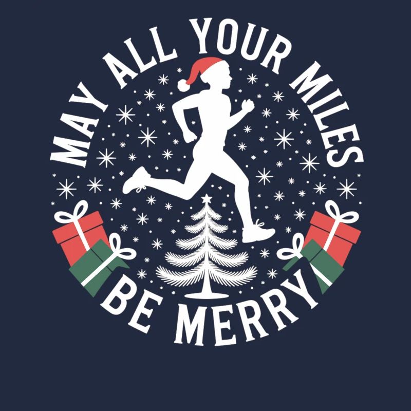 Maillot de Noël de course Que tous vos kilomètres soient joyeux