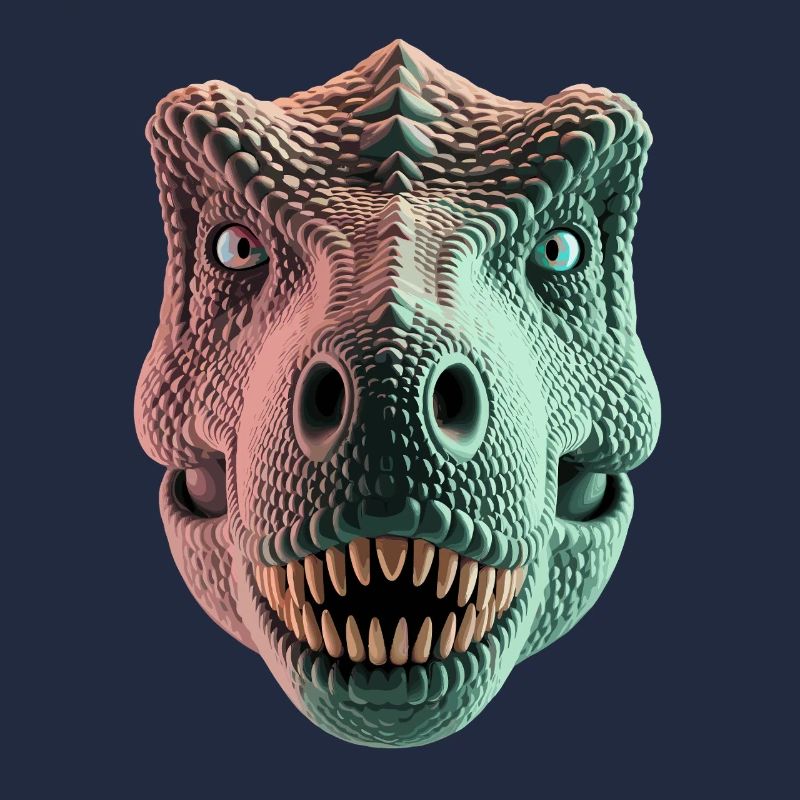 T Rex Dinosaur Head Front View For Dino Fans