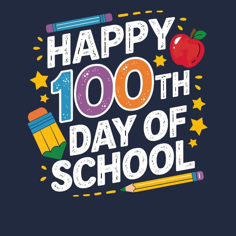100e jour d’école Conception néon