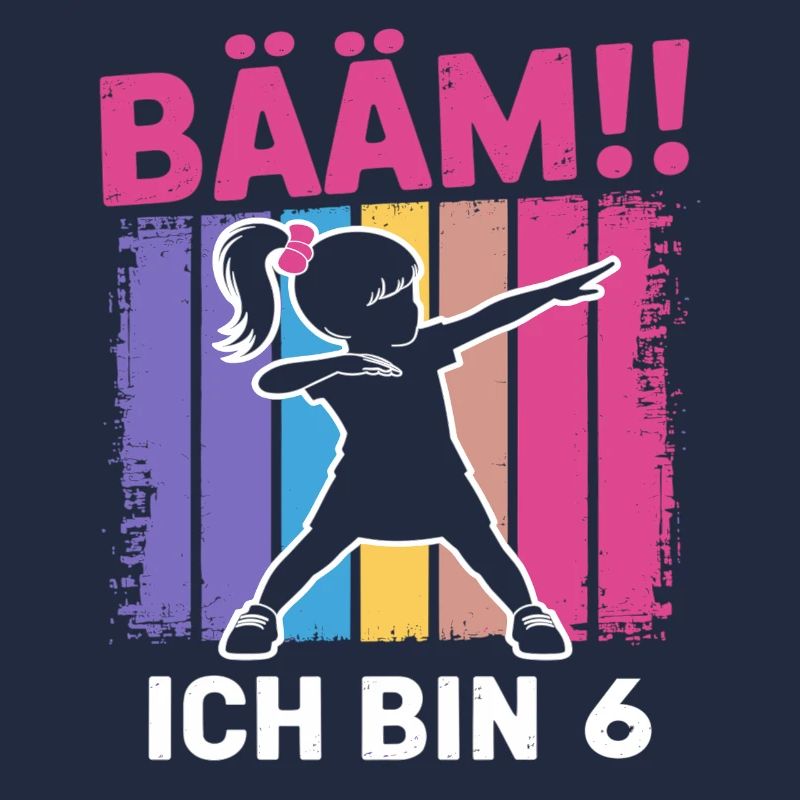 Bääm Ich bin 6 Dabbing Mädchen 6. Geburtstag