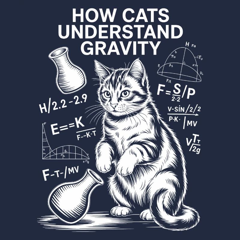 Dictions de chats de physique Blague de maths Cadeau de physique