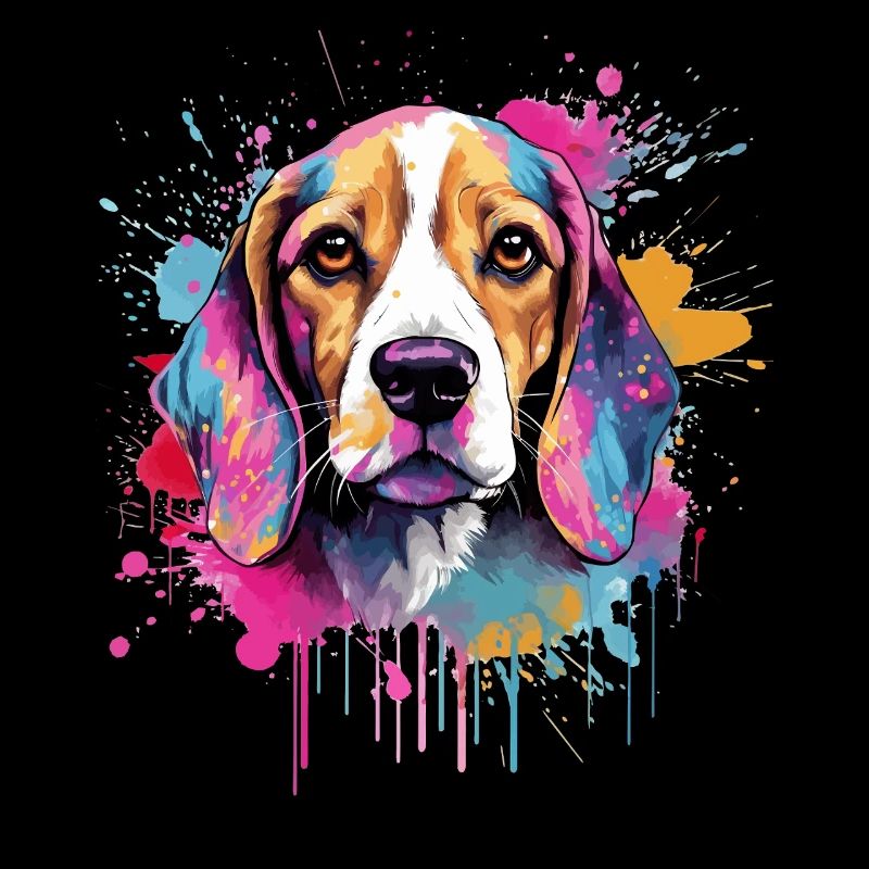 Beagle Color Splash Art Portrait