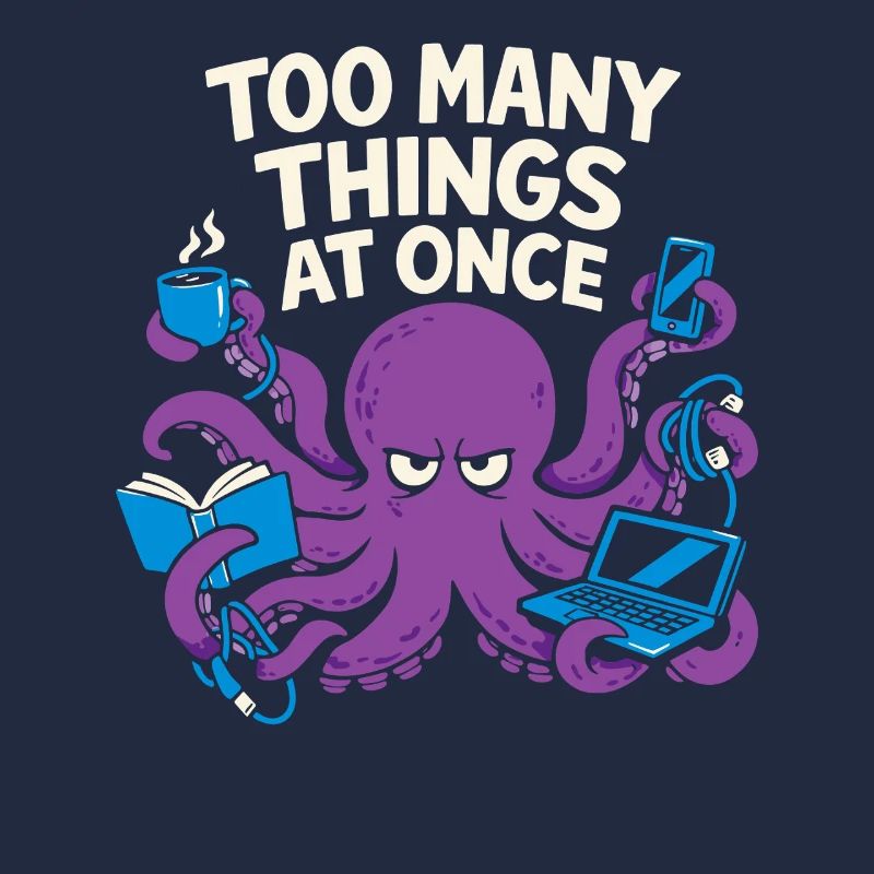 Funny Octopus Overstimulated