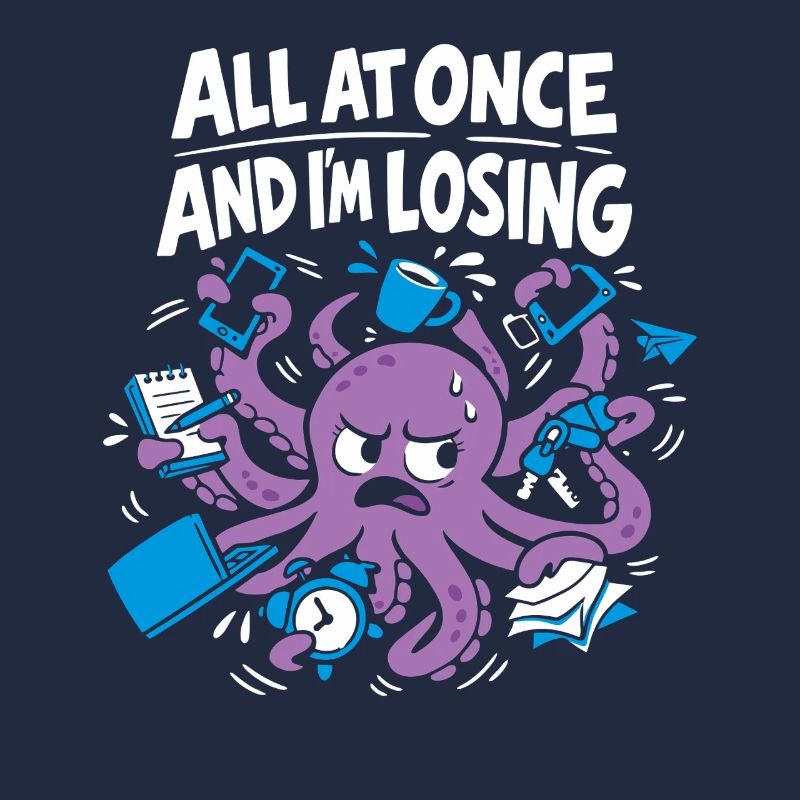 Funny Octopus Overstimulated