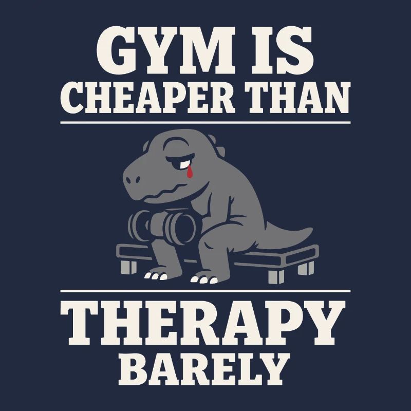 Emo Dinosaurier Lustiges Gym Sad Workout Lifting