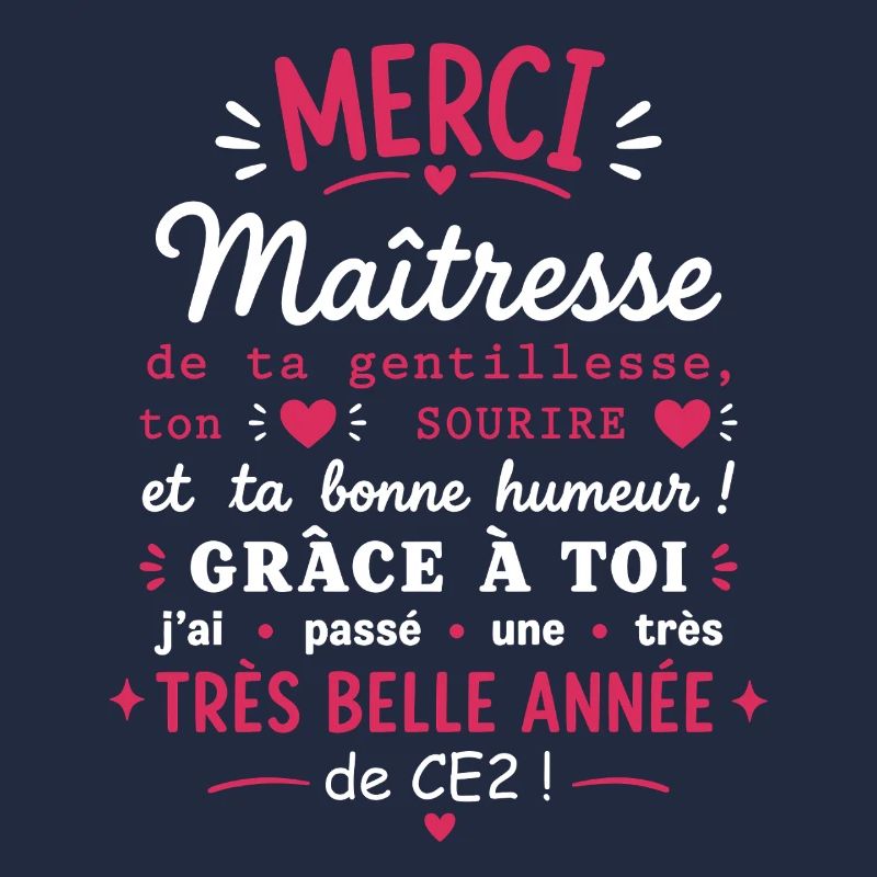Merci Maîtresse Belle Année CE2