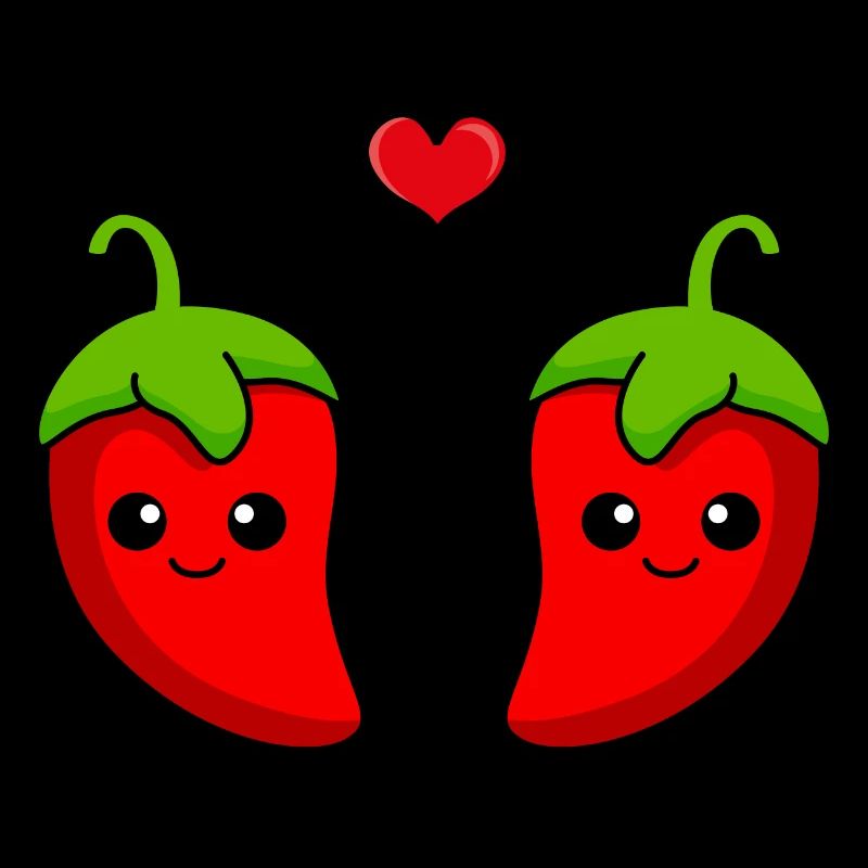 Chilli Paar Liebe Comic