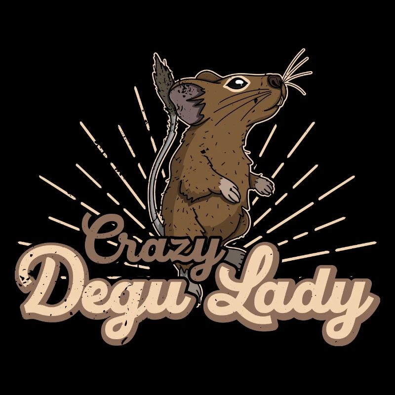 Nagetier Degu Haustier Spruch Geschenk Maus