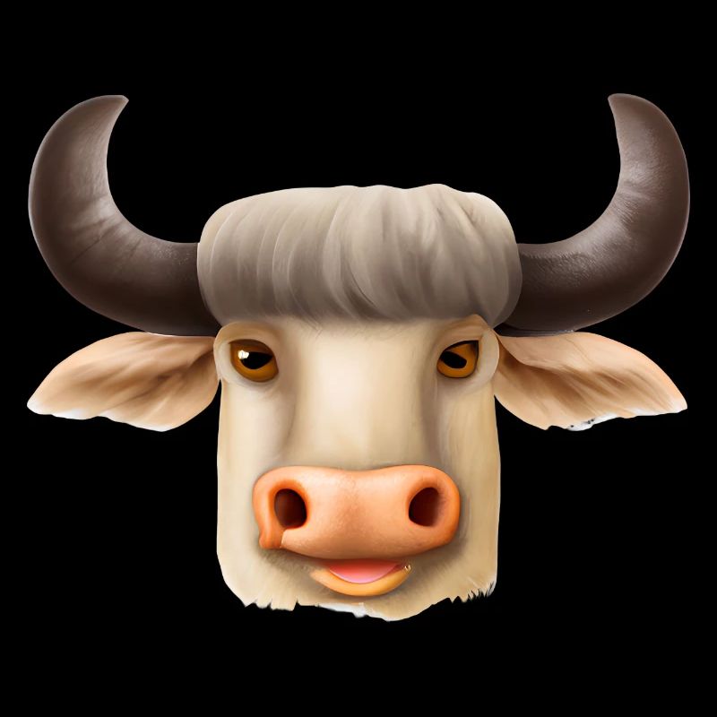 Cute drawn buffalo