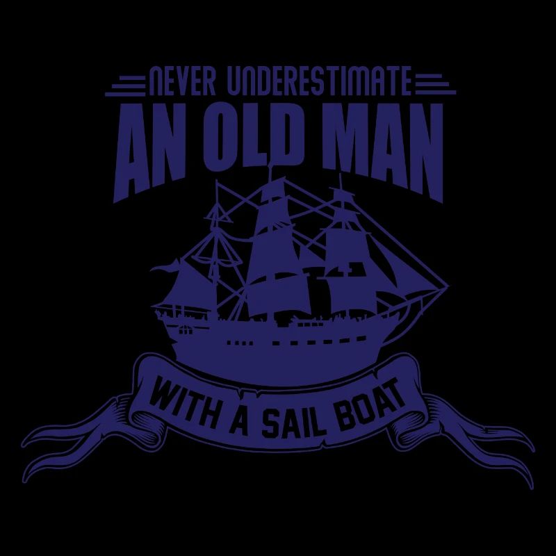 Old man sail boat