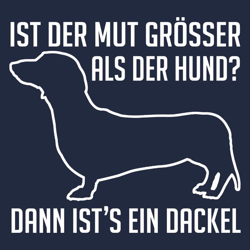 Dackel ist mutig, der Dackel hat ein großes Herz