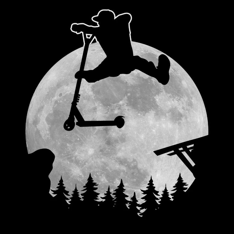 Escooter scooter Stunt Trick Lune