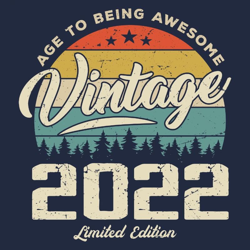 Vintage-Jubiläumsgeschenk im Retro-Stil 2022