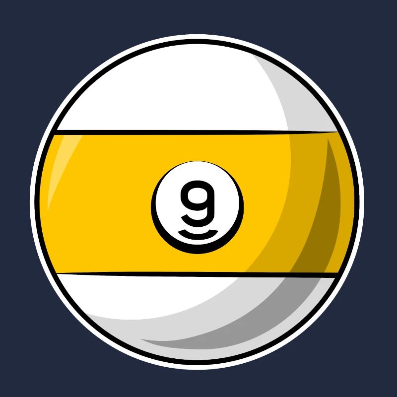 boule de billard 9 billard jaune neuf