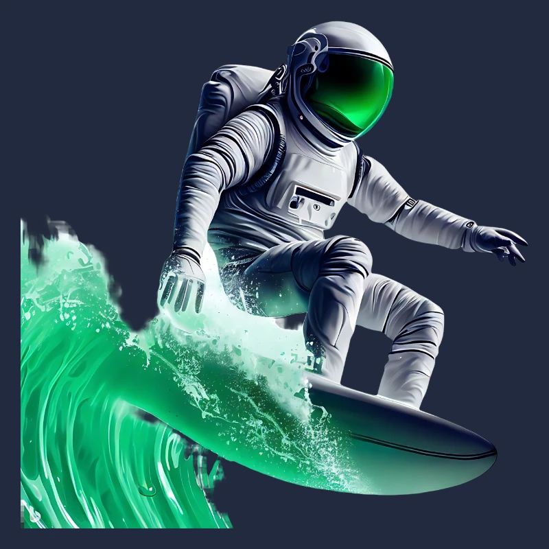 Astronaute de surf Green Waves