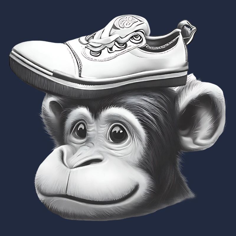 Singe avec chapeau de chaussure