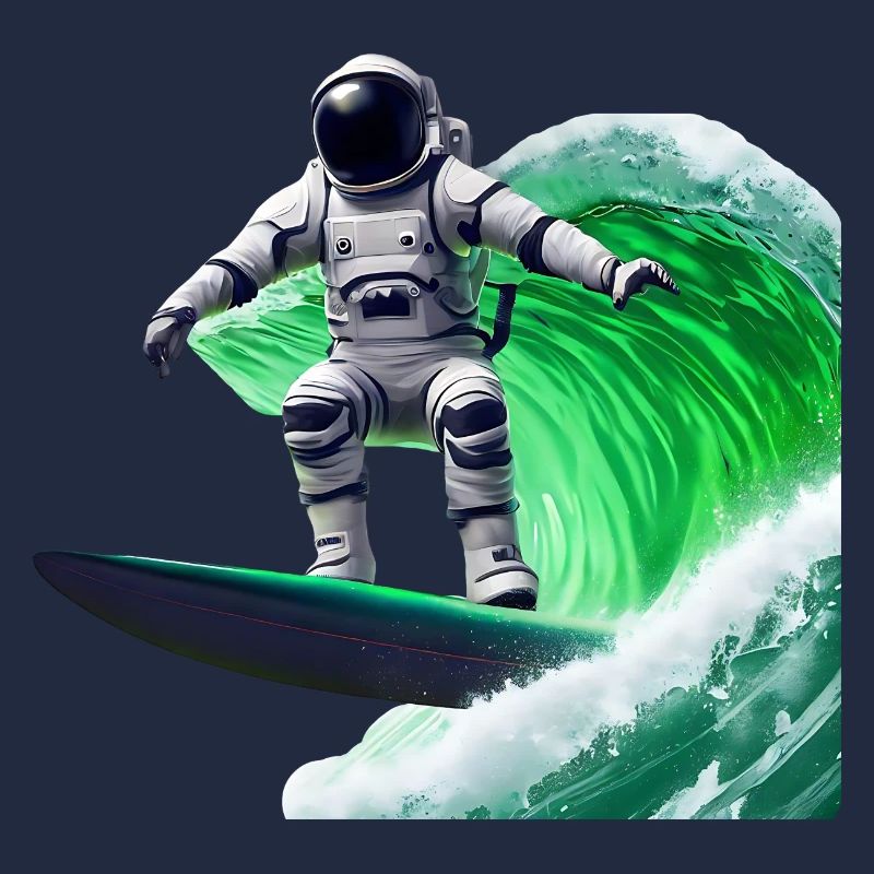 Astronaute de surf Green Waves