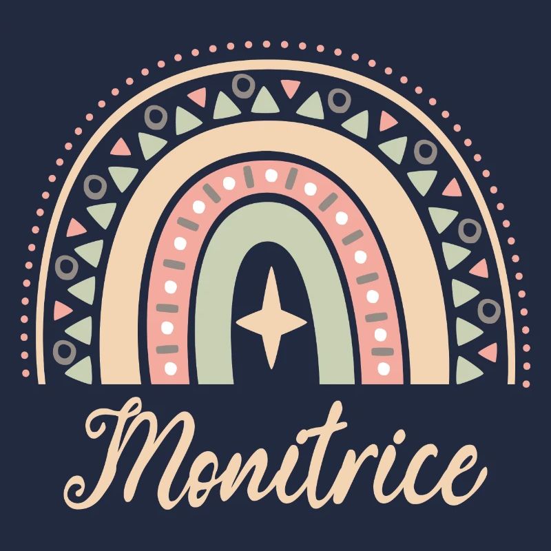 Cadeau Monitrice. Boho Rainbow monitrice.