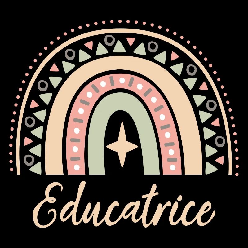Cadeau Educatrice. Boho Rainbow éducatrice.